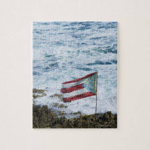 Puerto Rico gammala San Juan, flagga av Puerto ris Pussel