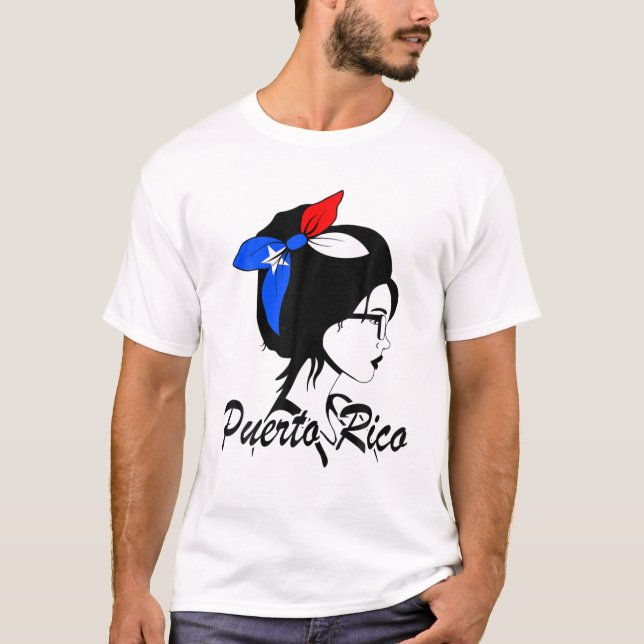 Puerto Rico Girl Puerto Rican Mujer Puertoriqueña T Shirt (Framsida)