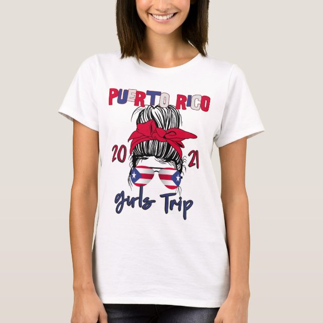 Puerto Rico Girls Resa Bachelorette  T Shirt (Framsida)