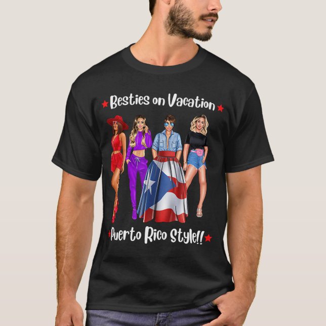 Puerto Rico Girls Resa Besties on Vacation Helg T Shirt (Framsida)