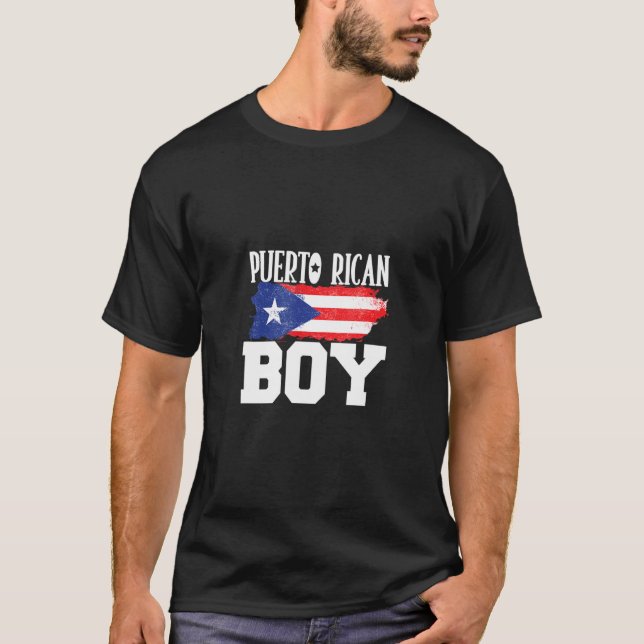 Puerto Rico Graphic Boys Manar Kids Puerto Rican T Shirt (Framsida)