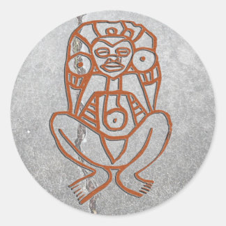 Puerto Rico - gudinna Runt Klistermärke