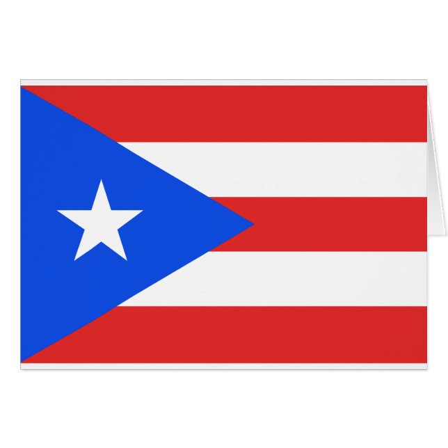 Puerto Rico-hälsningskort för Flagga Hälsningskort (Framsidan Horizontal)