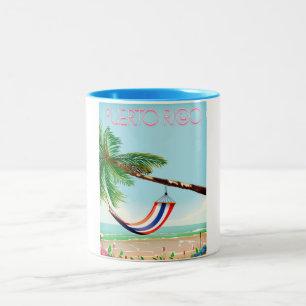 Puerto Rico Hammock-reseaffisch Två-Tonad Mugg