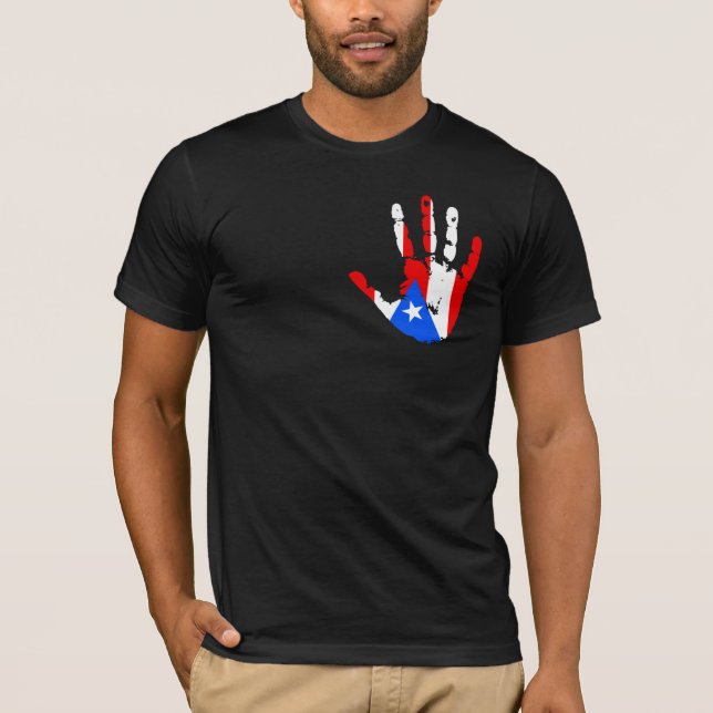 Puerto Rico-handavtryck Tee Shirt (Framsida)