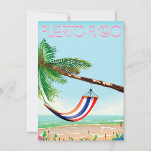 Puerto Rico Hängmatta resaffisch Inbjudningar