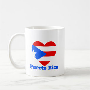 Puerto Rico Heart Flagga Kaffemugg