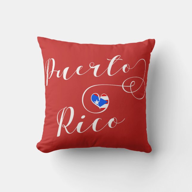 Puerto Rico Heart Flagga, Puerto Rican Kudde (Framsida)