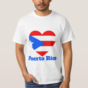 Puerto Rico Heart Flagga T-Shirt