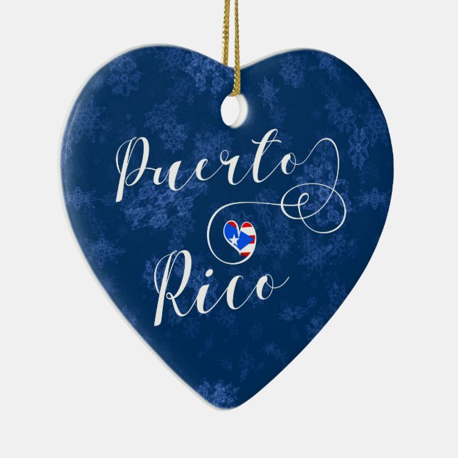 Puerto Rico Heart, Julgran Julgransprydnad Keramik (Höger)