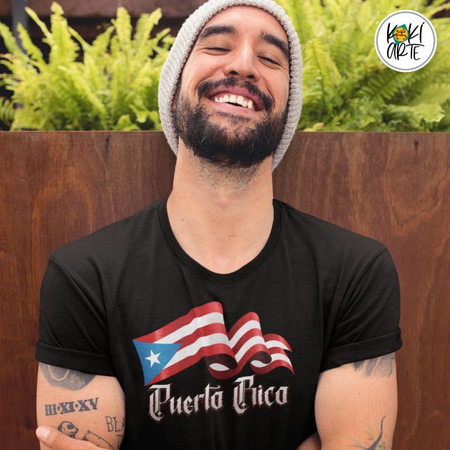 Puerto Rico Heritage Flagga T Shirt (Skapare uppladdad)