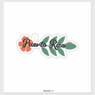 Puerto Rico - Hibisco Klistermärken