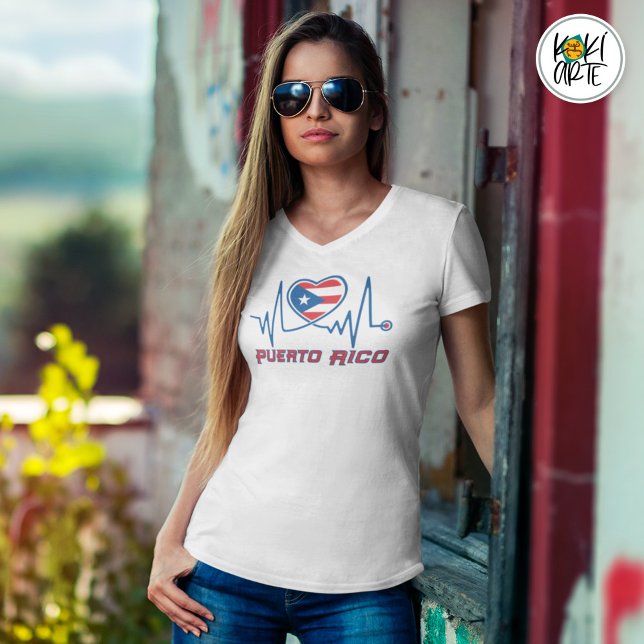 Puerto Rico Hjärtslag T Shirt (Skapare uppladdad)