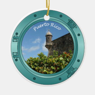 Puerto Rico hyttventil Julgransprydnad Keramik