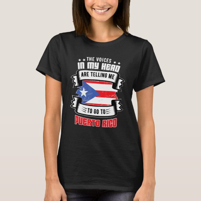 Puerto Rico i mitt huvud T Shirt (Framsida)