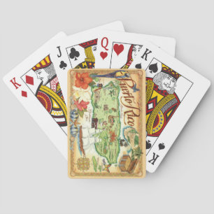 Puerto Rico Illustrated Karta-uppspelningskort Casinokort