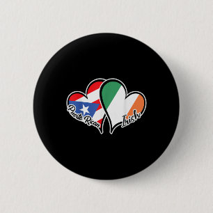 Puerto Rico Ireland Flagga halv Puerto Rican halv Knapp
