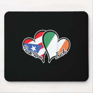 Puerto Rico Ireland Flagga halv Puerto Rican halv Musmatta