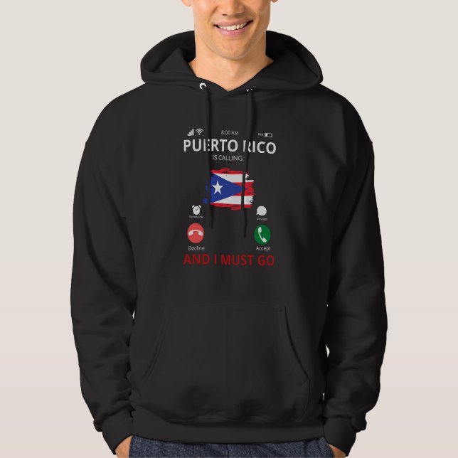 Puerto Rico Is Calling Hoodie (Framsida)