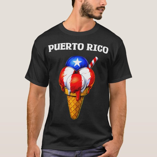 Puerto Rico-isglass T Shirt (Framsida)