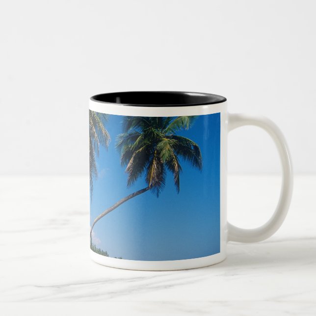 Puerto Rico, Isla Verde, palmer. Två-Tonad Mugg (Höger)