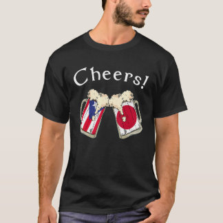 Puerto Rico Japan Flag Cheers Beer Grown Patriot C T Shirt