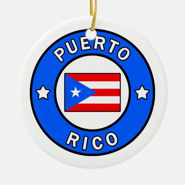 Puerto Rico Julgransprydnad Keramik (Framsidan)
