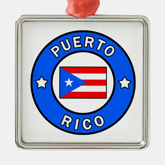 Puerto Rico Julgransprydnad Metall (Framsidan)