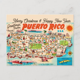 Puerto Rico julhälsnings vykort