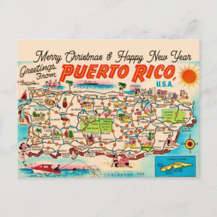 Puerto Rico julvykort Hälsning Vykort