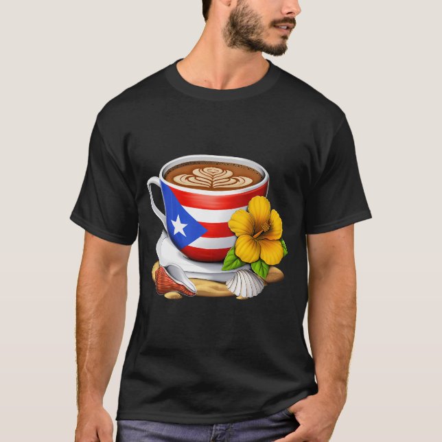 Puerto Rico kaffe T Shirt (Framsida)