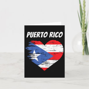 Puerto Rico Kärlek Hjärtflagga Present Puerto Rica Kort