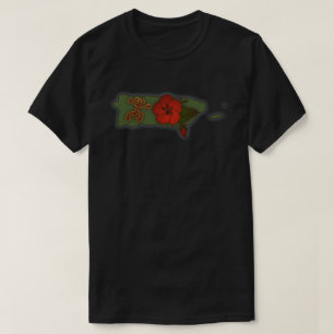 Puerto Rico Karta Boricua Coqui Taino Flower T-Shi T Shirt