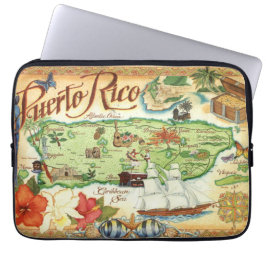 Puerto Rico Karta Laptop Fodral