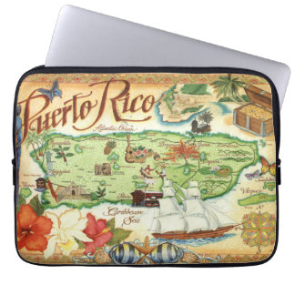 Puerto Rico Karta Laptop Fodral