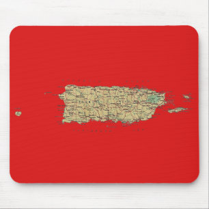 Puerto Rico karta Mousepad Musmatta