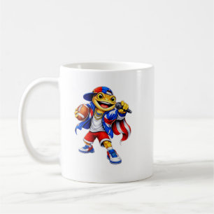 Puerto Rico Kids Flicka Flagga Musik Coqui Groda R Kaffemugg