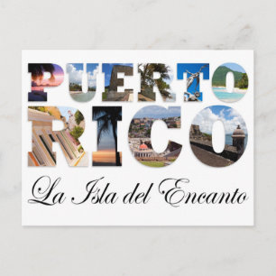 Puerto Rico La Isla del Encanto Montage Vykort