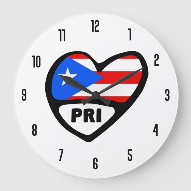 Puerto Rico land kodifierar PRI-flaggahjärta Stor Klocka (Framsida)