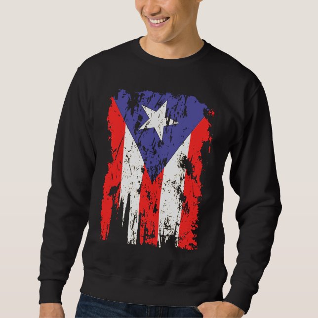 Puerto Rico Lång Ärmad Tröja (Framsida)