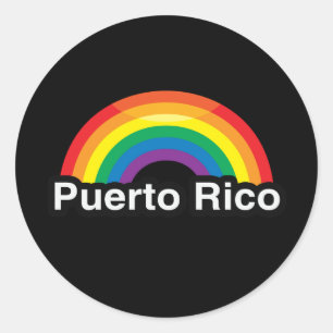 PUERTO RICO LGBT PRIDE RAINBOW RUNT KLISTERMÄRKE