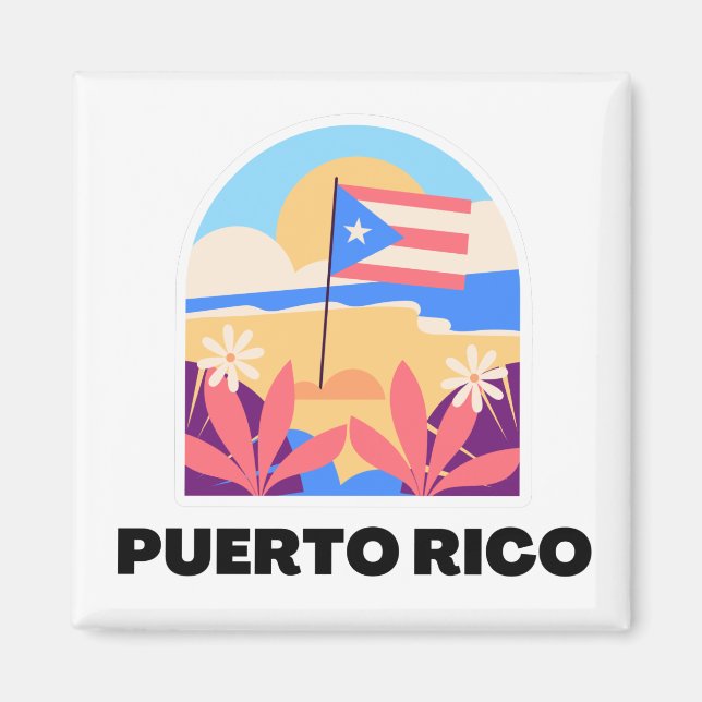 Puerto Rico liggande magnet (Framsidan)