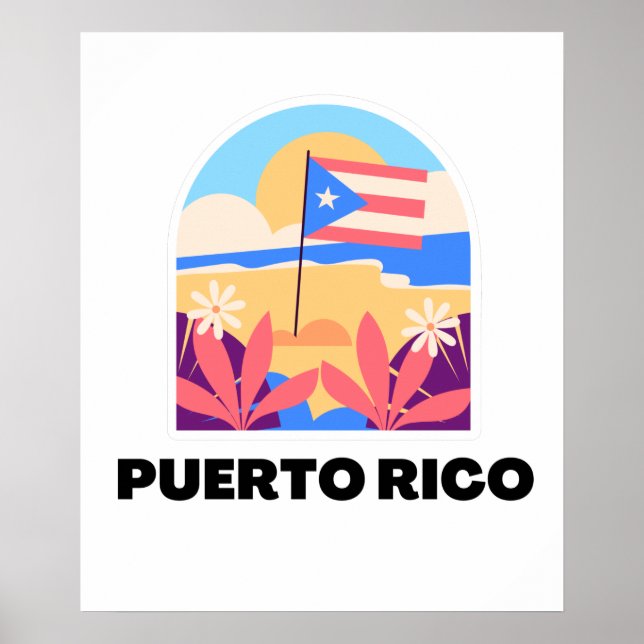 Puerto Rico liggande Poster (Framsidan)