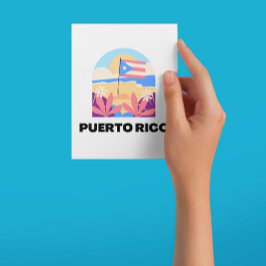 Puerto Rico liggande vykort