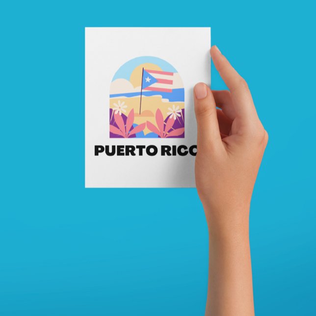 Puerto Rico liggande vykort (puerto rico travel postcard)