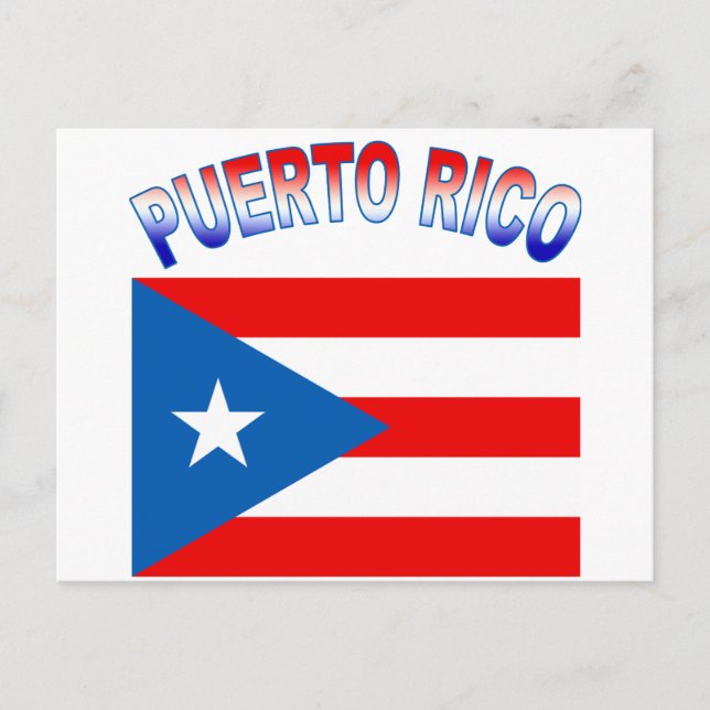 Puerto Rico med Flagga Products Vykort (Framsida)
