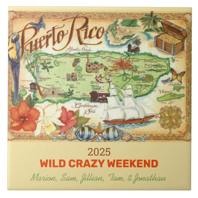 Puerto Rico Memory Tile Kakelplatta (Framsidan)