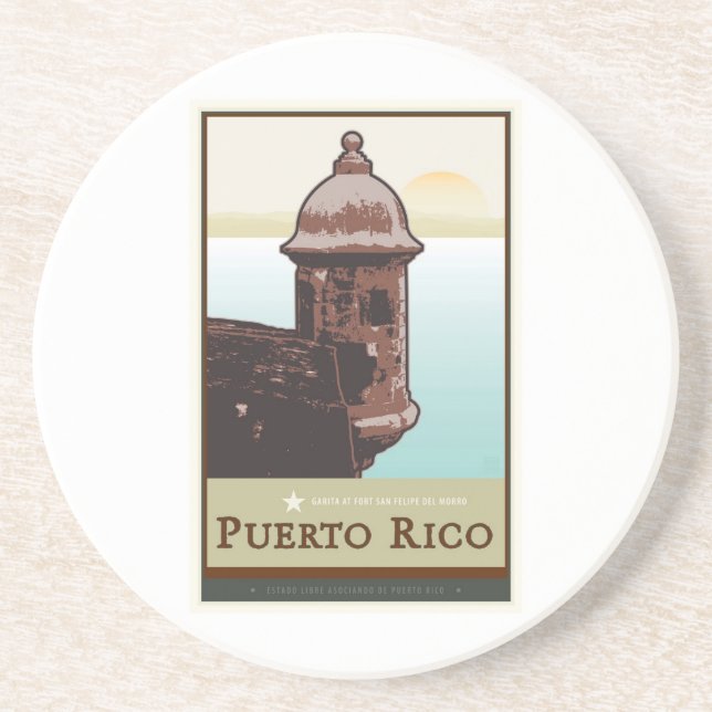 Puerto Rico mig Underlägg Sandsten (Framsidan)