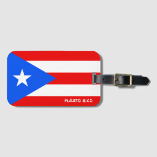 Puerto Rico National Flagga Patriotic Bagagebricka