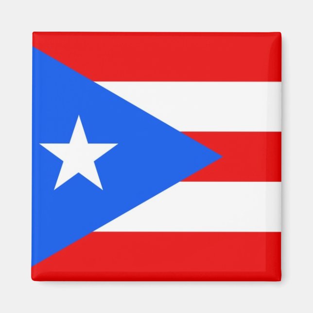 Puerto Rico National World Flagga Magnet (Framsidan)